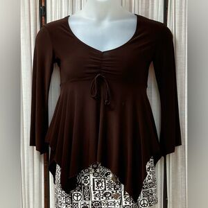 dark brown babydoll style top